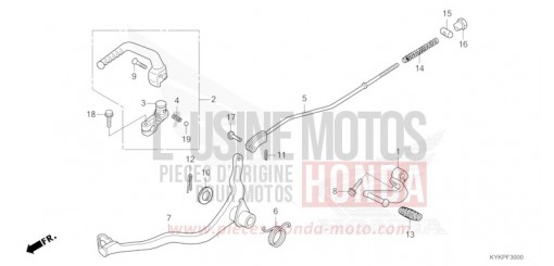 PEDAL/KICK STARTER ARM CRF110FR de 2024